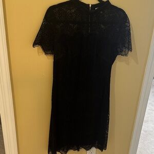 Calvin Klein Black Lace Short Sleeve Dress